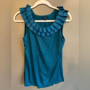 Ann Taylor shirt sleeveless tank top teal topaz size medium